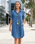 Scarlett | Denim Dress with Vintage-Inspired Look
