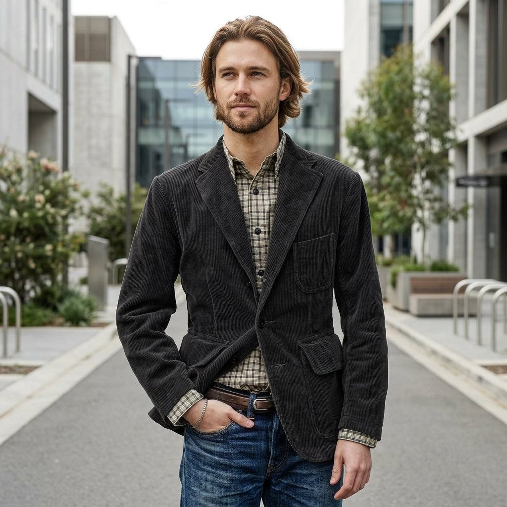 Archie | Corduroy Men's Coat &amp; Vest Set