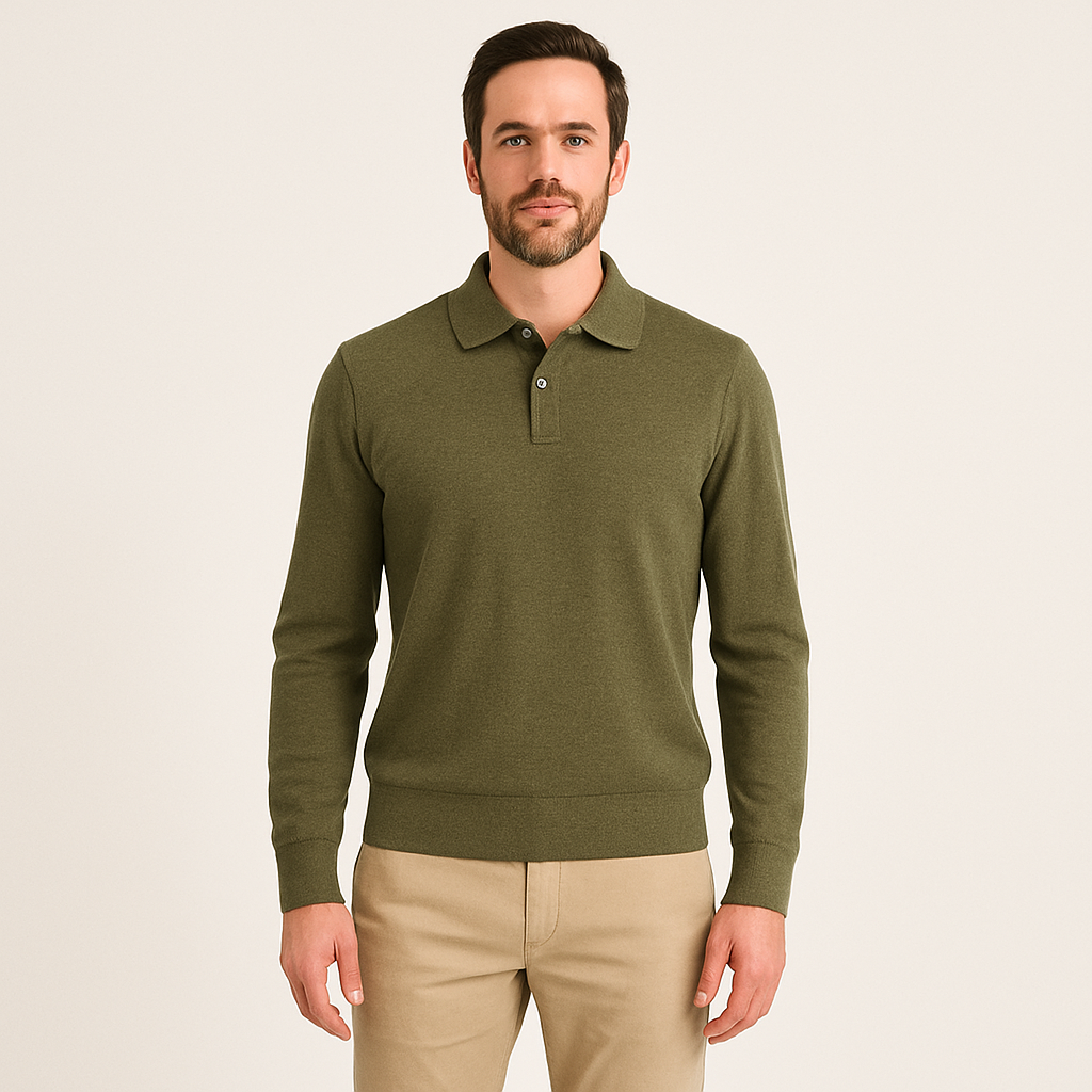 Noah - Spring Polo Sweater With Long Sleeves