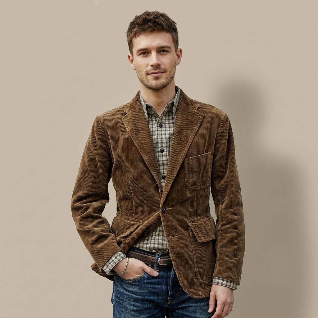 Archie | Corduroy Men's Coat &amp; Vest Set
