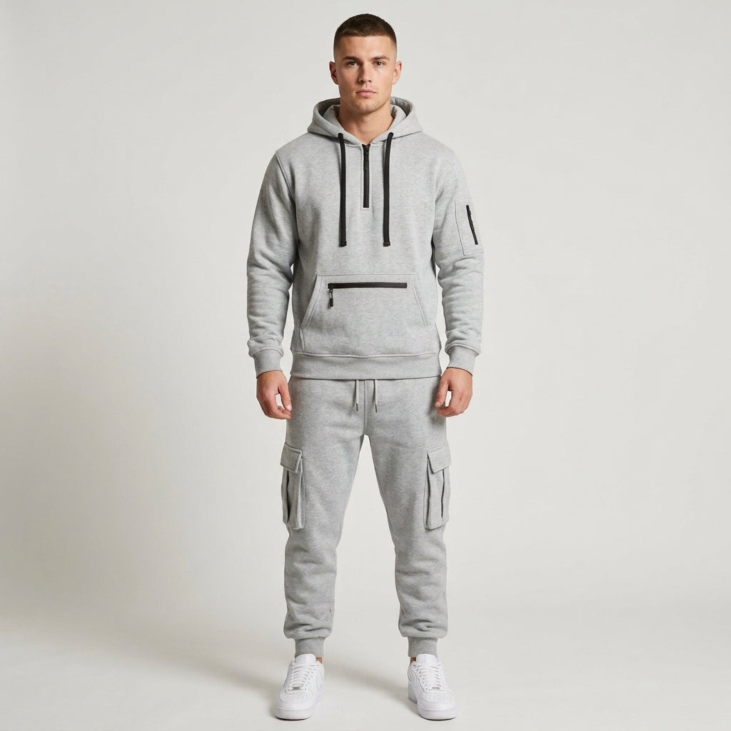 Angus | Men's Tracksuit – Hoodie &amp; Cargo Joggers with Adjustable Hood