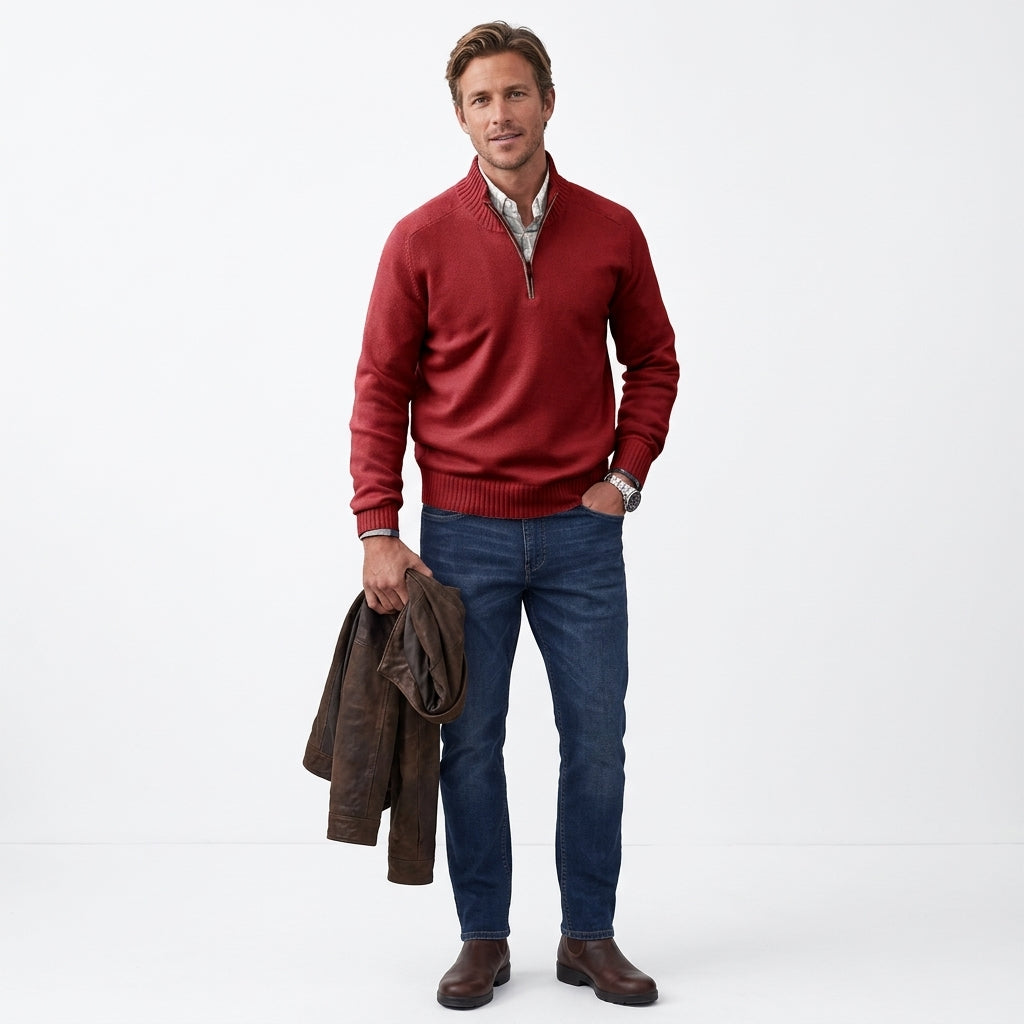Zayne | Half Zip Men's Sweater for Versatile Wear