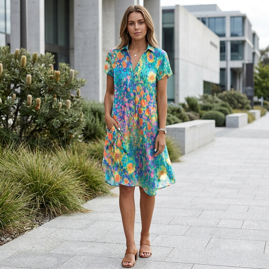 Freya | Women's Summer Dress with Tummy-Smoothing Fit