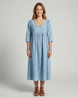 Ruby | Denim Dress with Elegant Lace Details