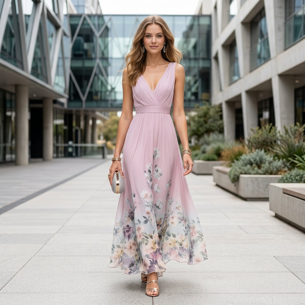 Isla | Floral A-Line Wedding Guest Dress