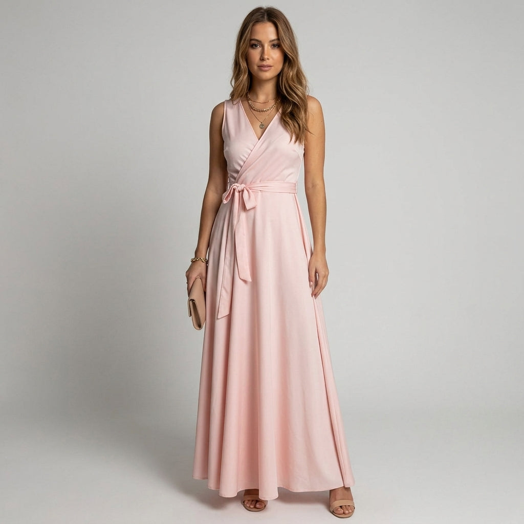 Harper | Schmeichelndes Wickel-Maxikleid für Hochzeitsgäste