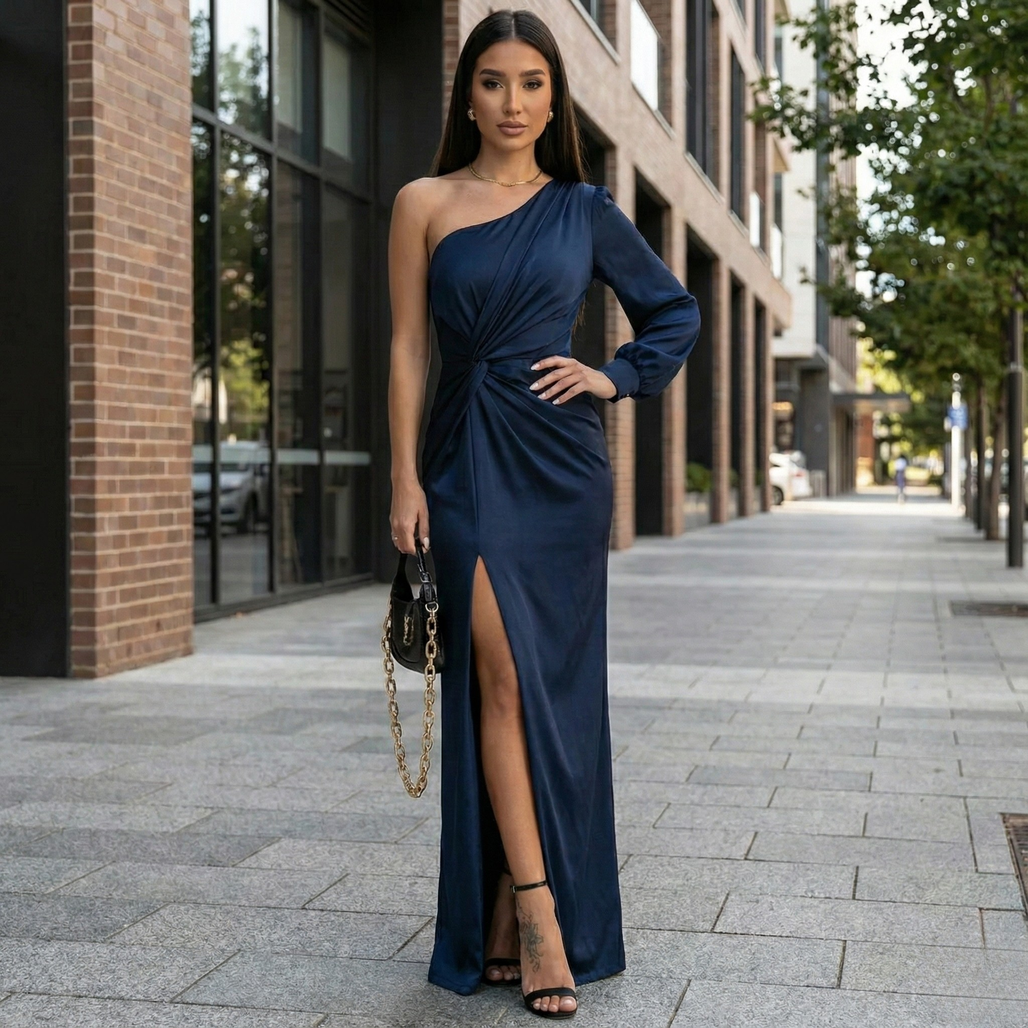 Chloe | Long Sleeve Maxi Dress with Sleeves