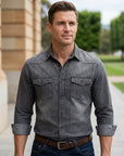 Zayne | Men's Shirt with Striped Detail