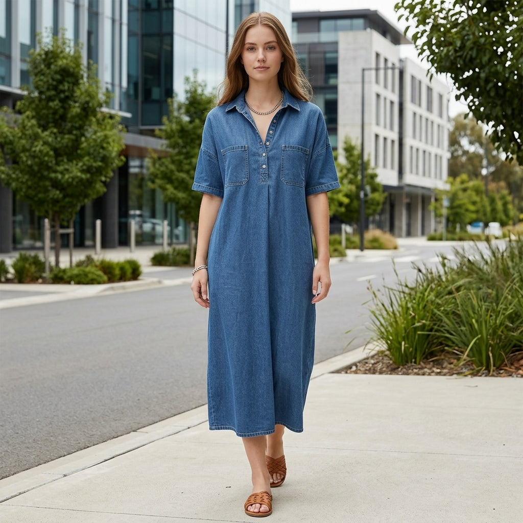 Sienna | Denim Dress with Casual Elegance