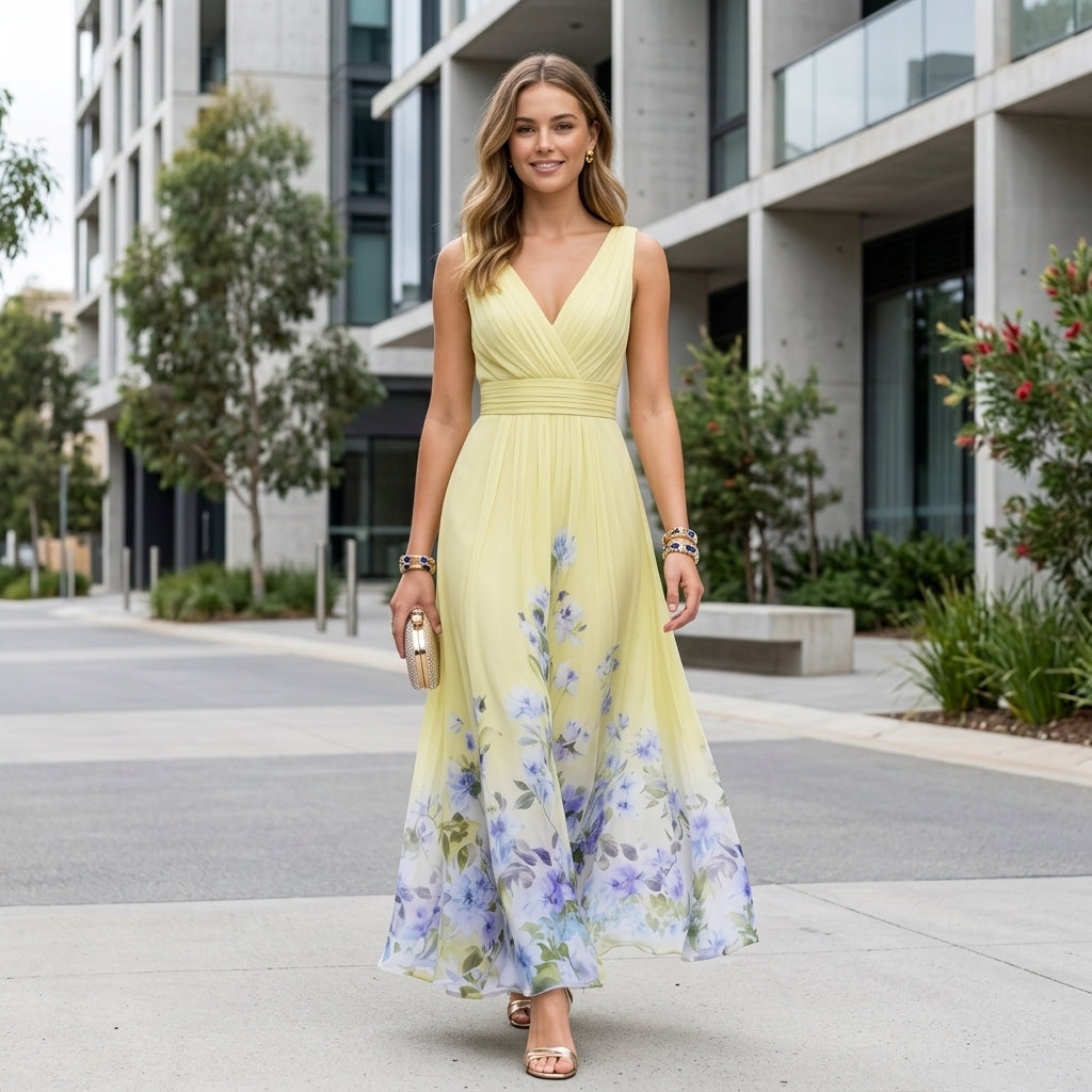 Isla | Floral A-Line Wedding Guest Dress