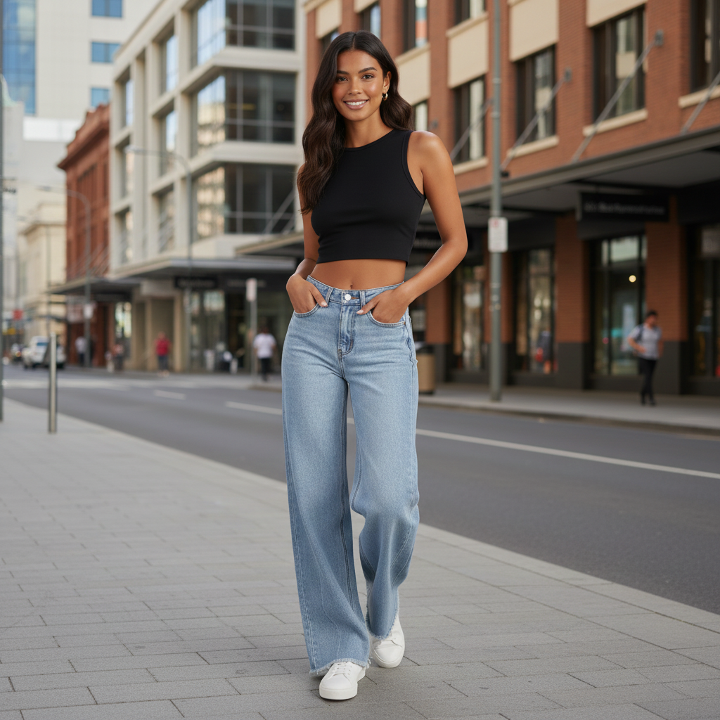 Olivia | High Waisted Wide Leg Jeans Women