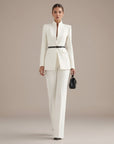 Verity | Damen Blazer- und Palazzo-Hosen-Set
