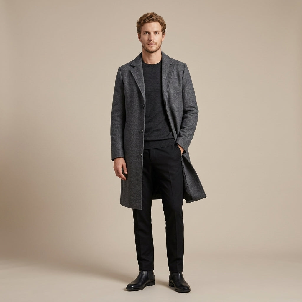 Xavier | Long Men's Coat for Stylish Warmth