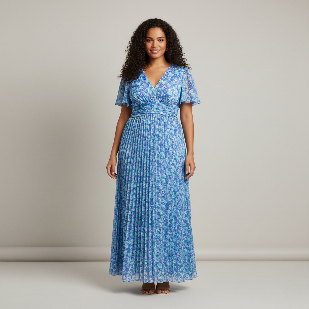Sophie | Floral Maxi Dress with Sleeves