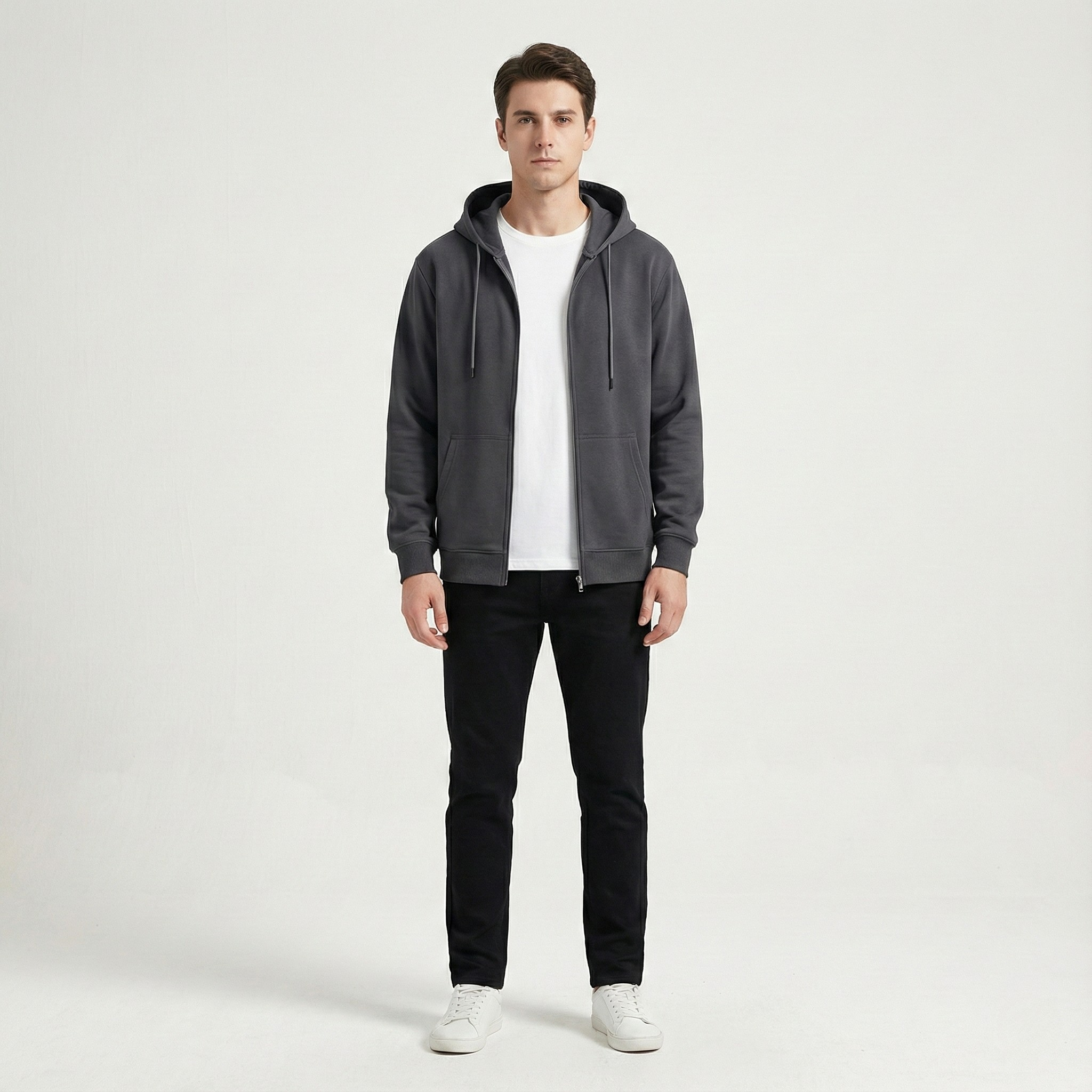 Hudson | Casual Full Zip Hoodie for Men