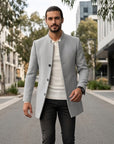 Harrison | Men's Coat with Stand-Up Collar Design