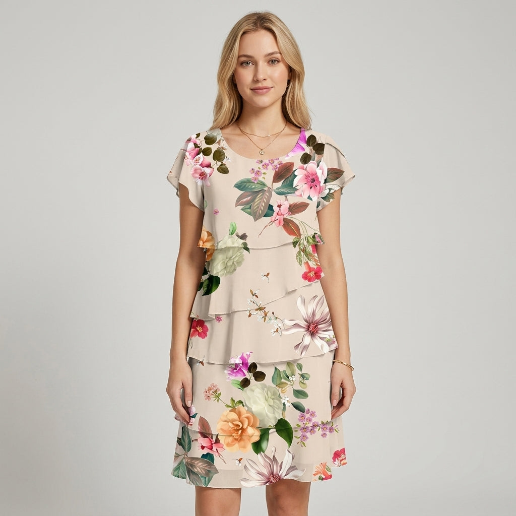 Tahlia | Women's Summer Dress with Floral Ruffle Design