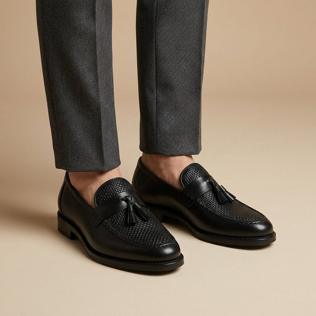 Maddox | Elegant Men’s Shoes with Woven Tassel Detail
