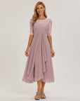 Chloe | Lace & Chiffon A-Line Wedding Guest Dress