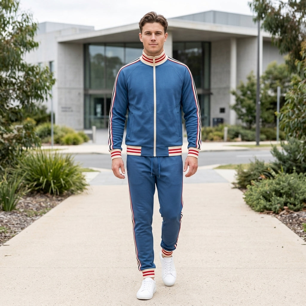 William | Men's Tracksuit – Zip Jacket &amp; Elastic Trousers for Everyday Comfort