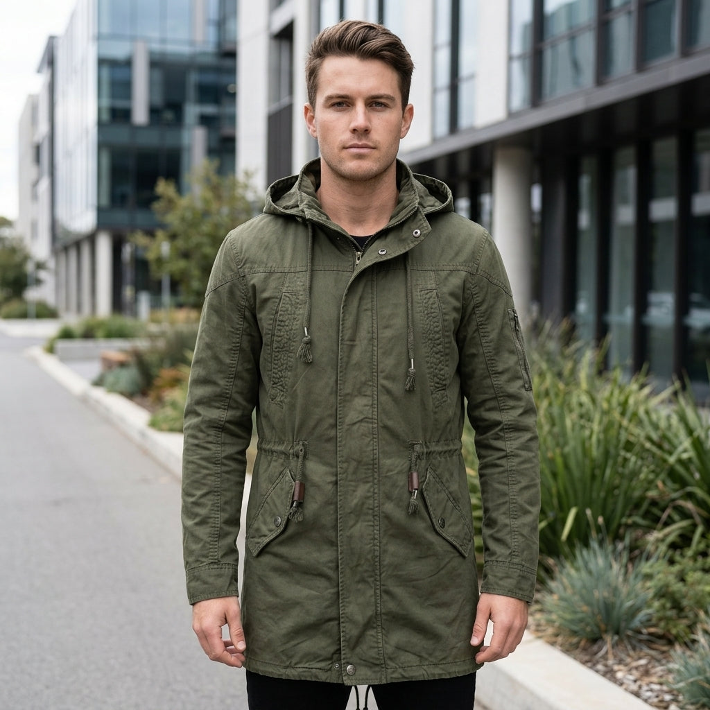 Kai | Men's Coat for Urban Utility Hood