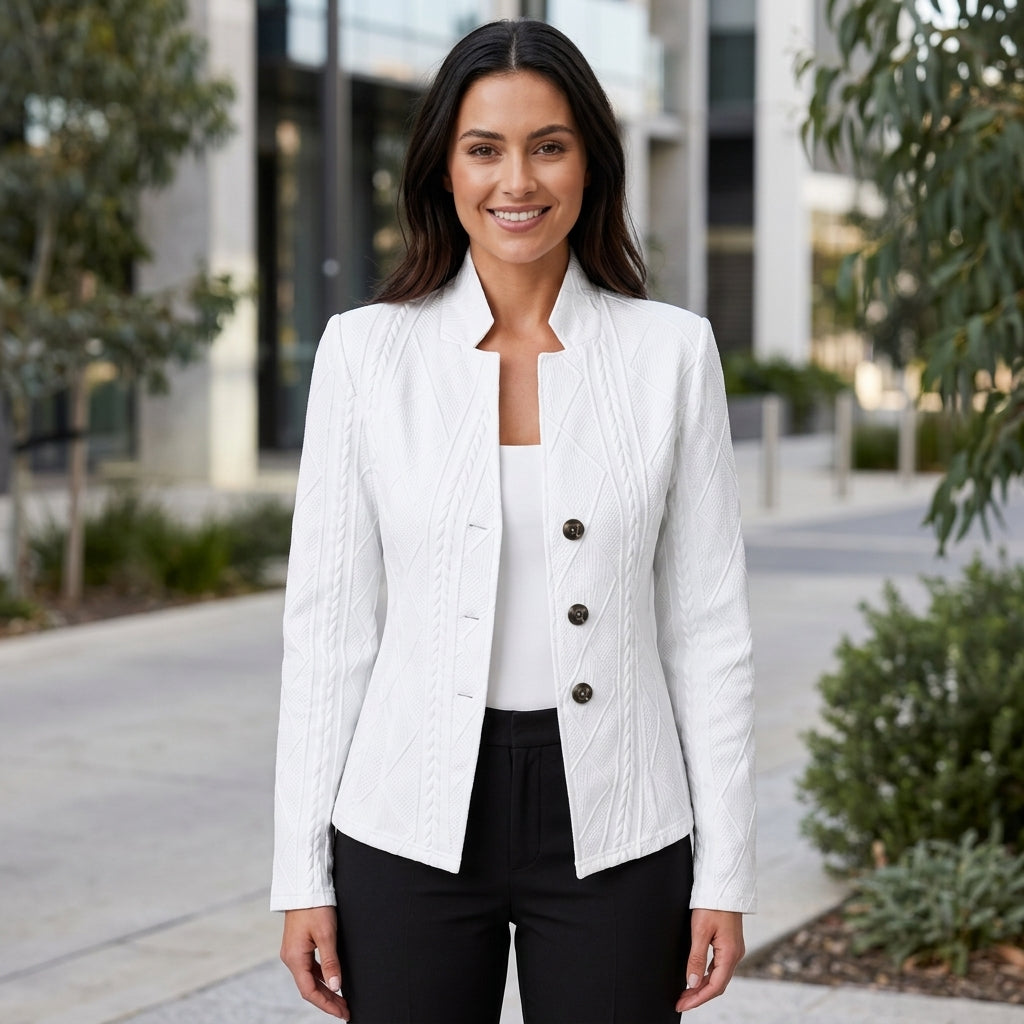 Lottie | Strukturierter gewebter Damenblazer
