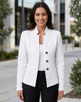 Lottie | Strukturierter gewebter Damenblazer