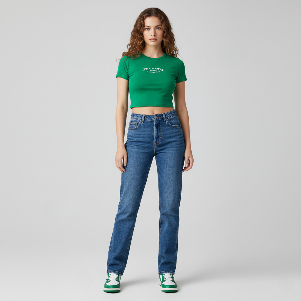Lily | High Waist Straight Leg Jeans