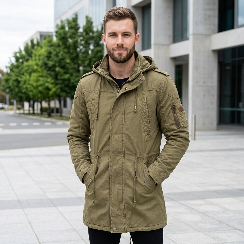 Kai | Men's Coat for Urban Utility Hood
