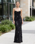 Ruby | Floral Corset Maxi Wedding Guest Dress