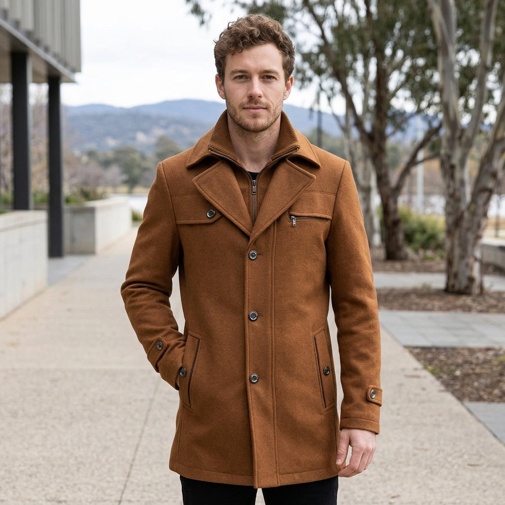 Braxton | Men’s Trench Coat with Refined Fit