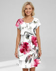 Tahlia | Women's Summer Dress with Floral Ruffle Design