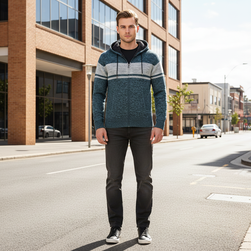 Jack | Cozy Knit Hoodie for Men