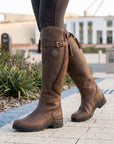 Harper | Women's Knee High Boots – Buckle Strap Riding Style