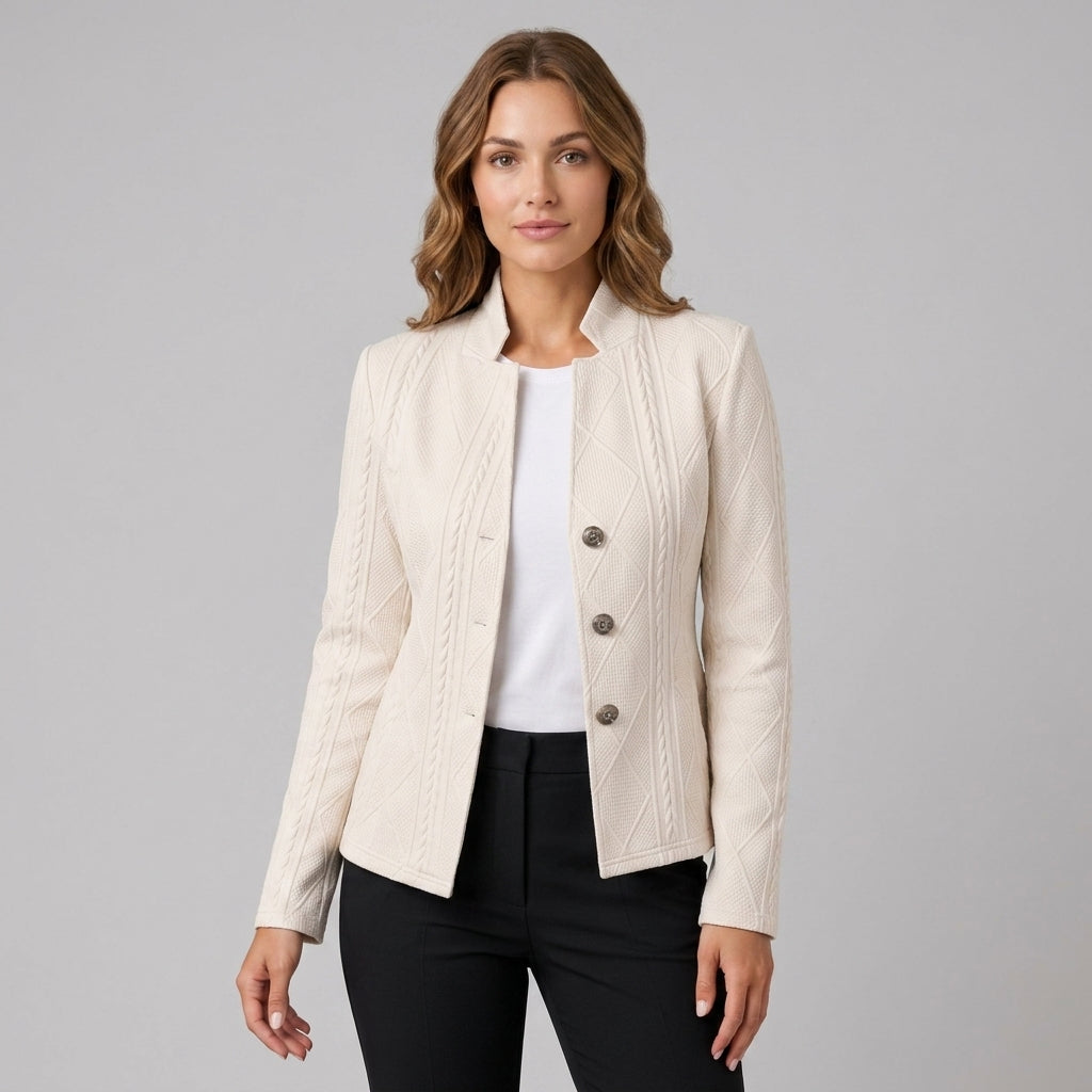 Lottie | Strukturierter gewebter Damenblazer