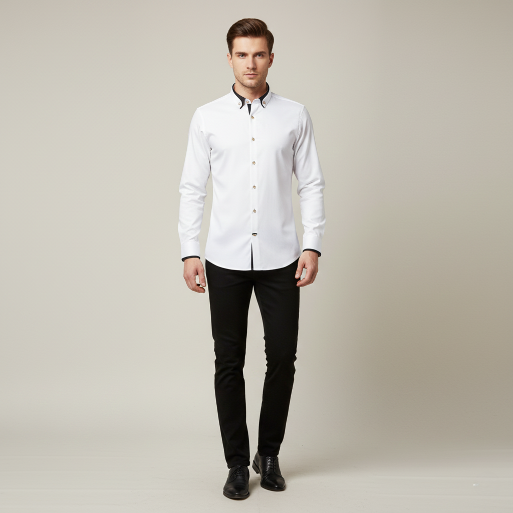 Isaac | Men's Shirts with Stand-Up Collar