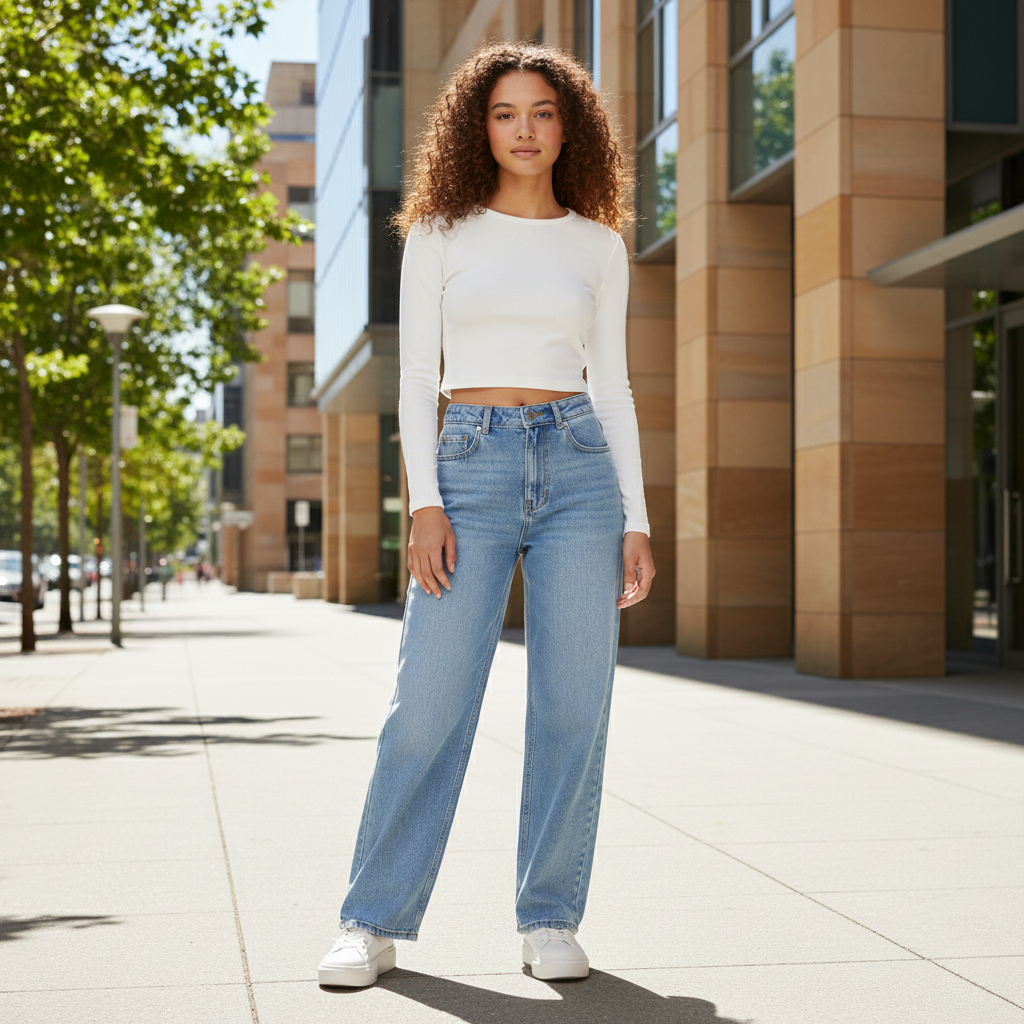 Emma | High-Waist Straight-Leg Jeans