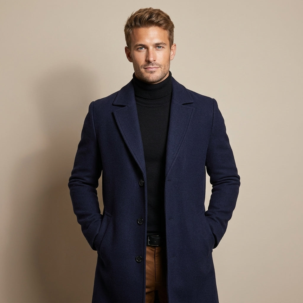Cooper | Men's Coat with Long Wool Warmth