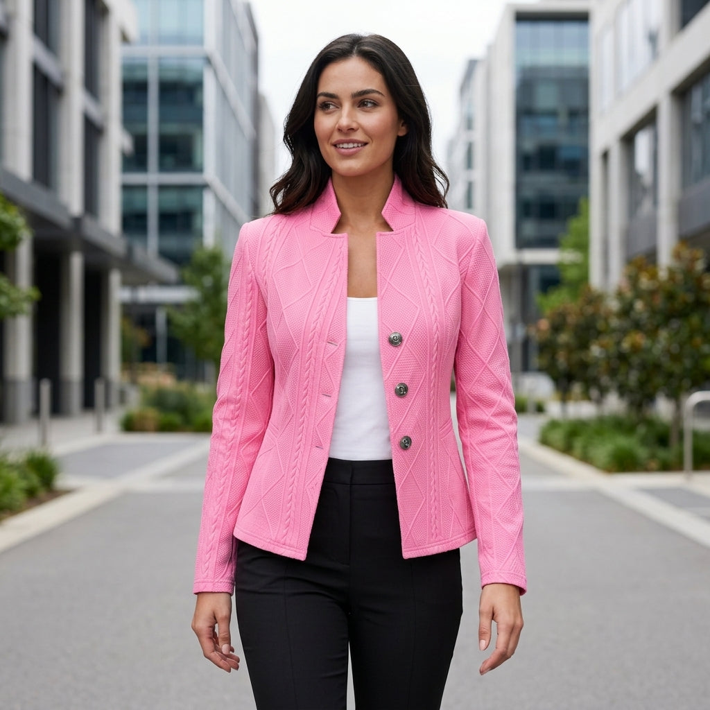Lottie | Strukturierter gewebter Damenblazer