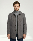 Hamish | Herringbone Inspired Men’s Coat for Classic Styling