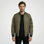 Orven | Black Bomber Jacket Men with Casual Style