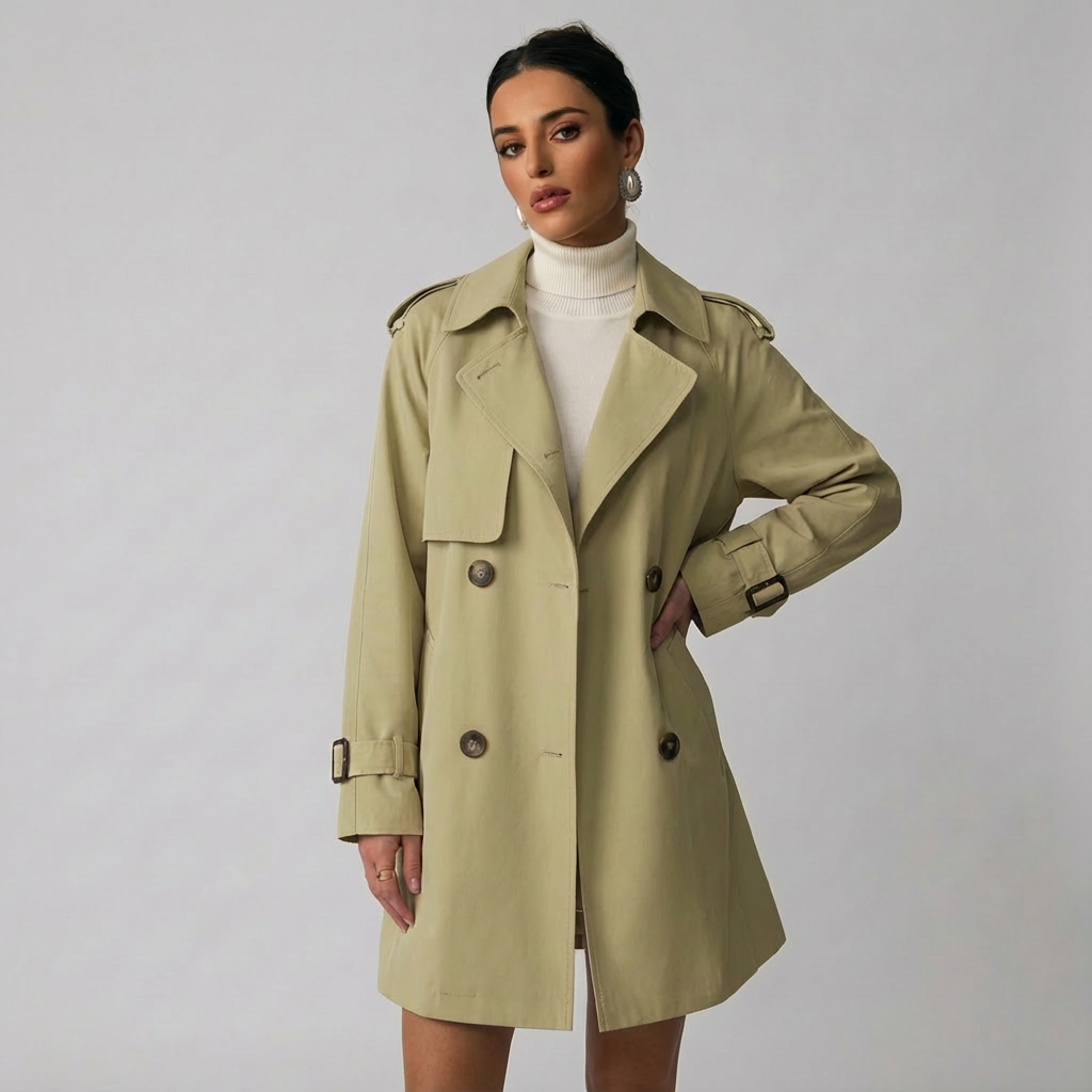Mila | Black Trench Coat Women with Timeless Style