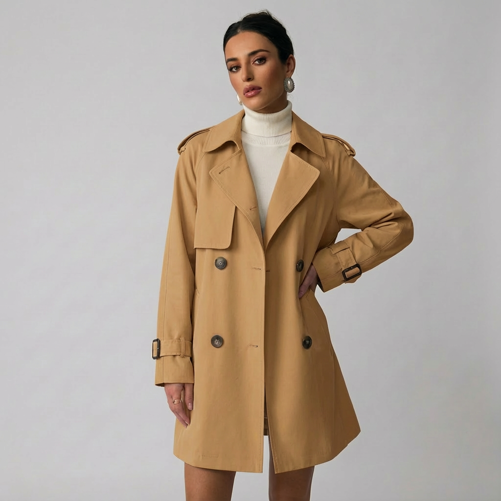 Mila | Black Trench Coat Women with Timeless Style