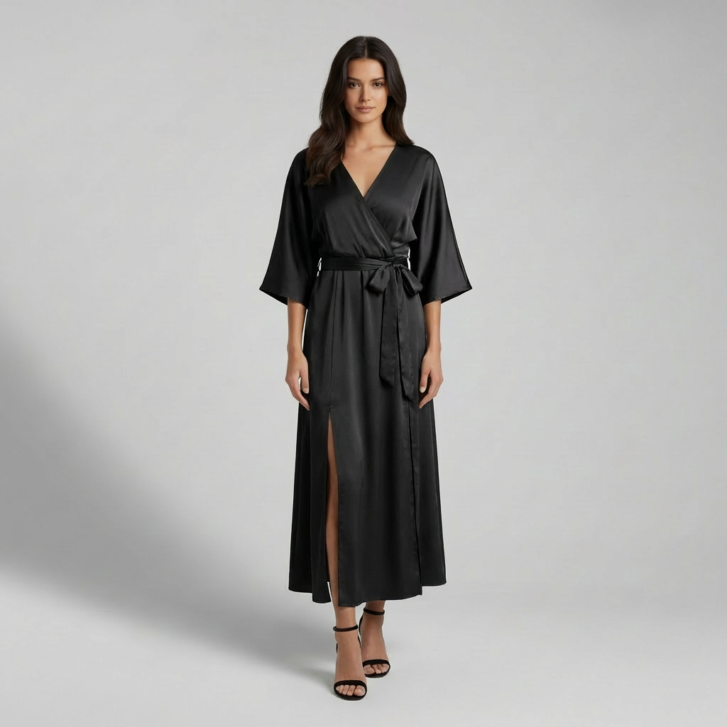 Elowen | Elegantes Maxikleid mit Ärmeldetail für den Abendgebrauch