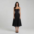 Rhiannon | Damen-Midikleid mit klassischer Form