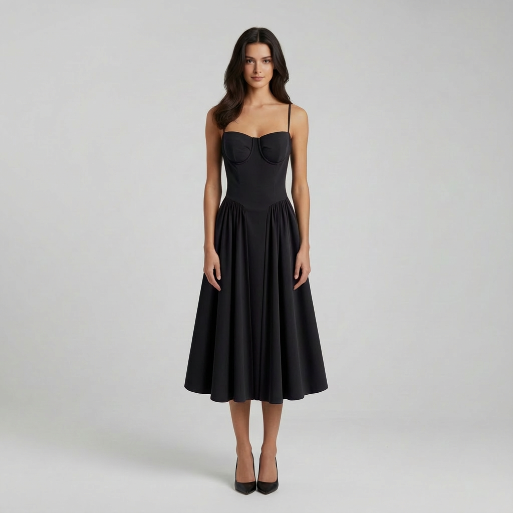Rhiannon | Damen-Midikleid mit klassischer Form