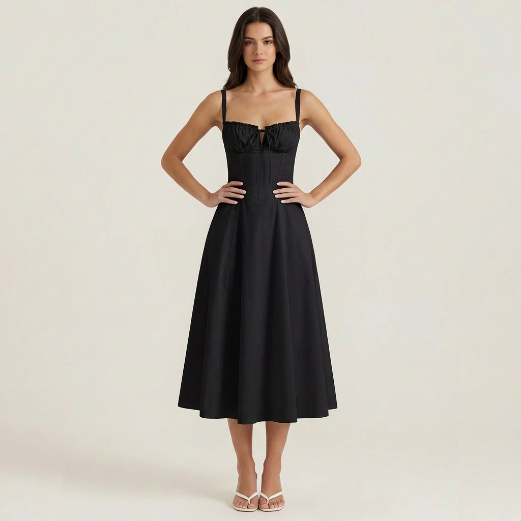 Coralie | Feine Sommer-Mittellange Kleider für Hochzeitsgäste