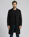 Ethan | Strukturierte Wollmäntel für Herren mit verlängerter Länge