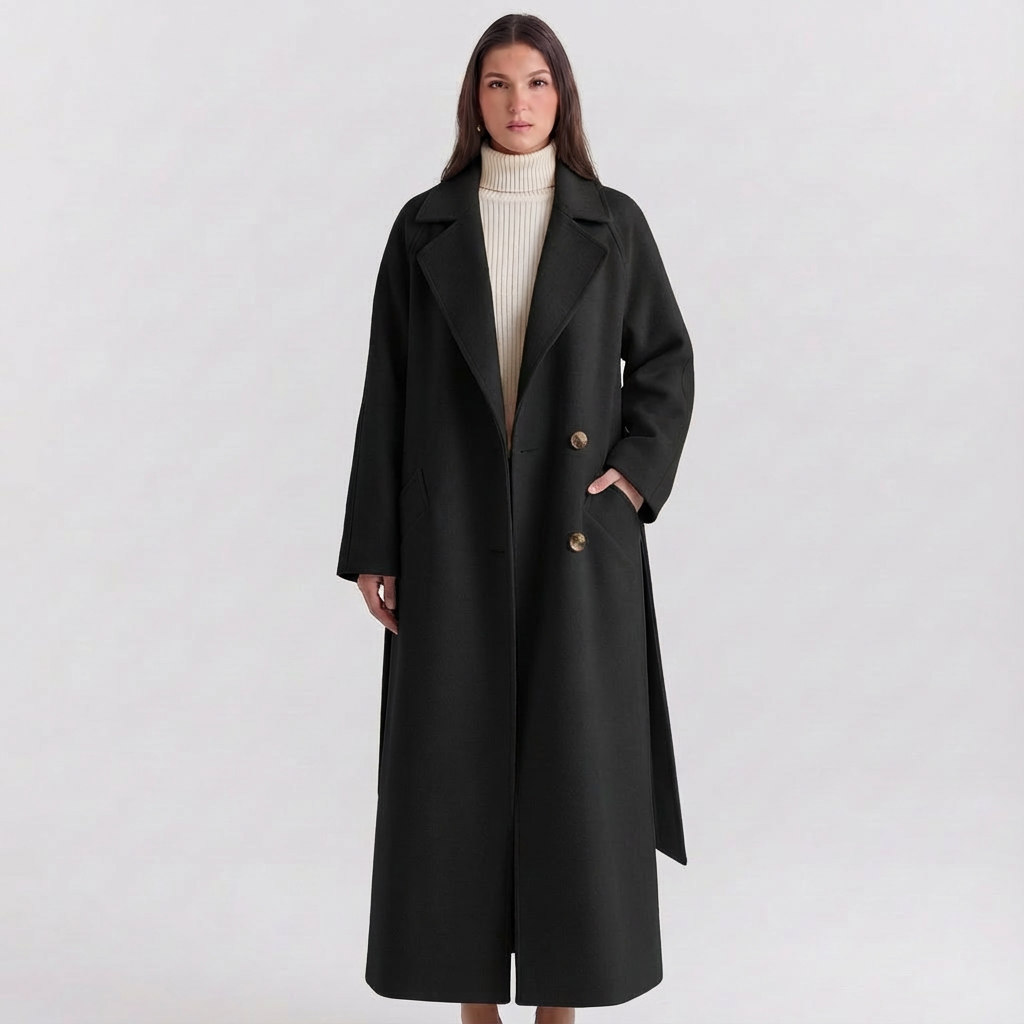 Harriet | Chic Black Trench Coat Women
