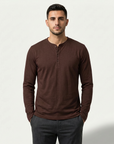 Hayden | Long Sleeve Henley Men’s Shirt for Relaxed Wear
